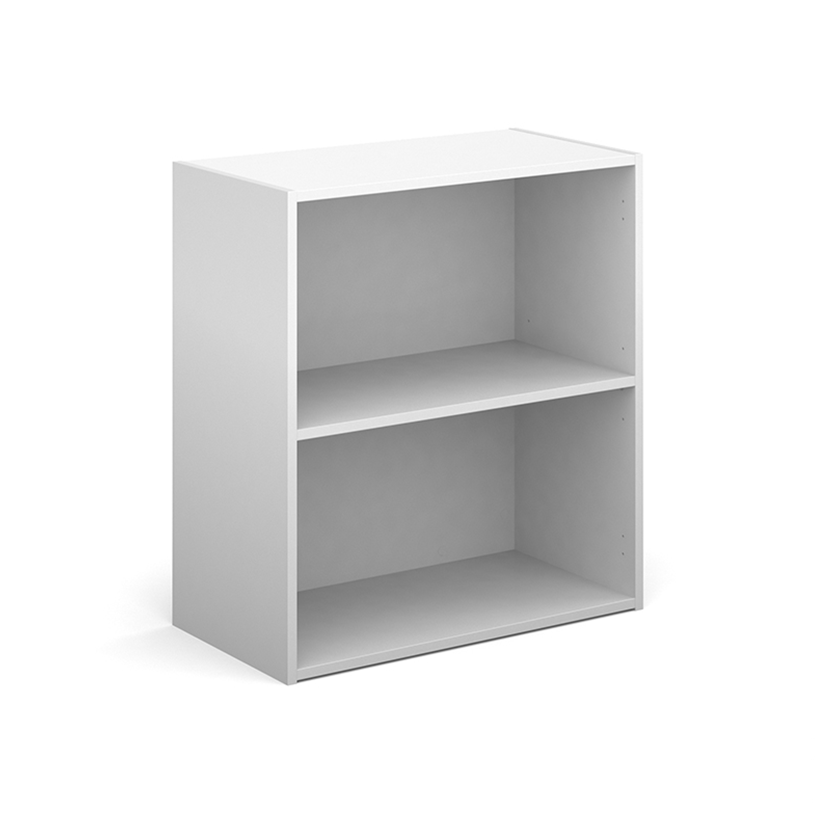 Contract bookcase 830mm high with 1 shelf – White