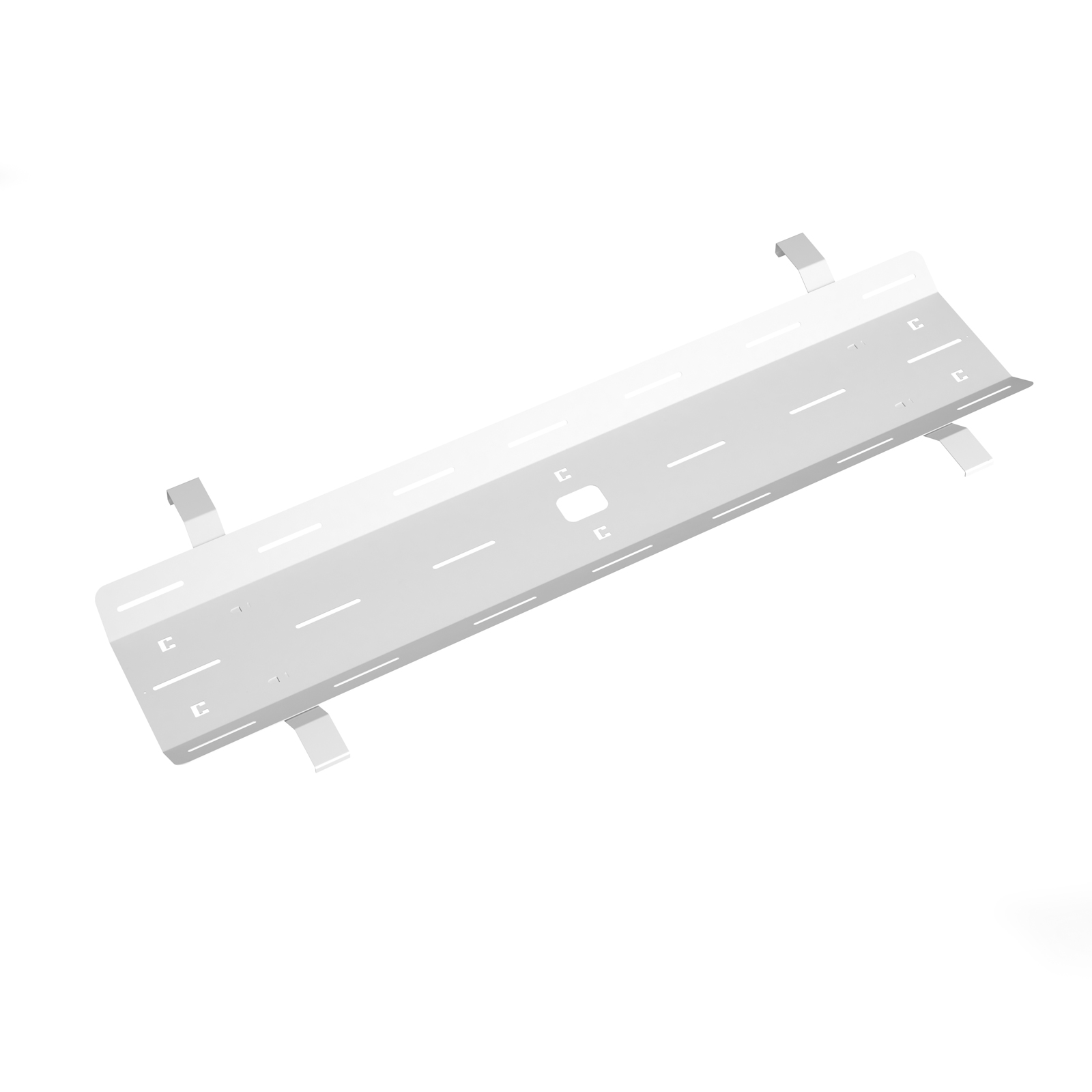 Double drop down cable tray & bracket for Adapt and Fuze desks – White