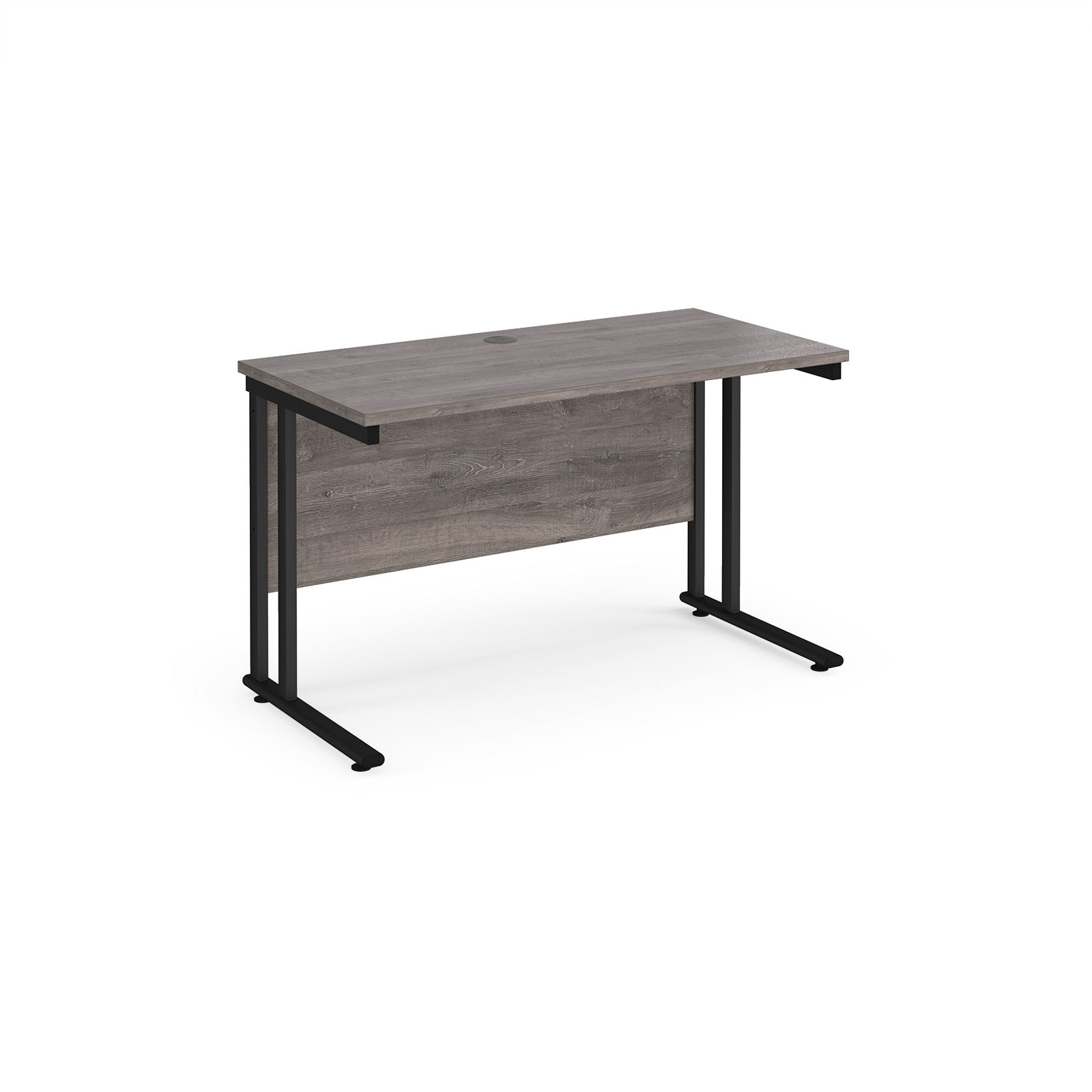 Maestro 25 straight desk – Cantilever leg frame – Grey Oak