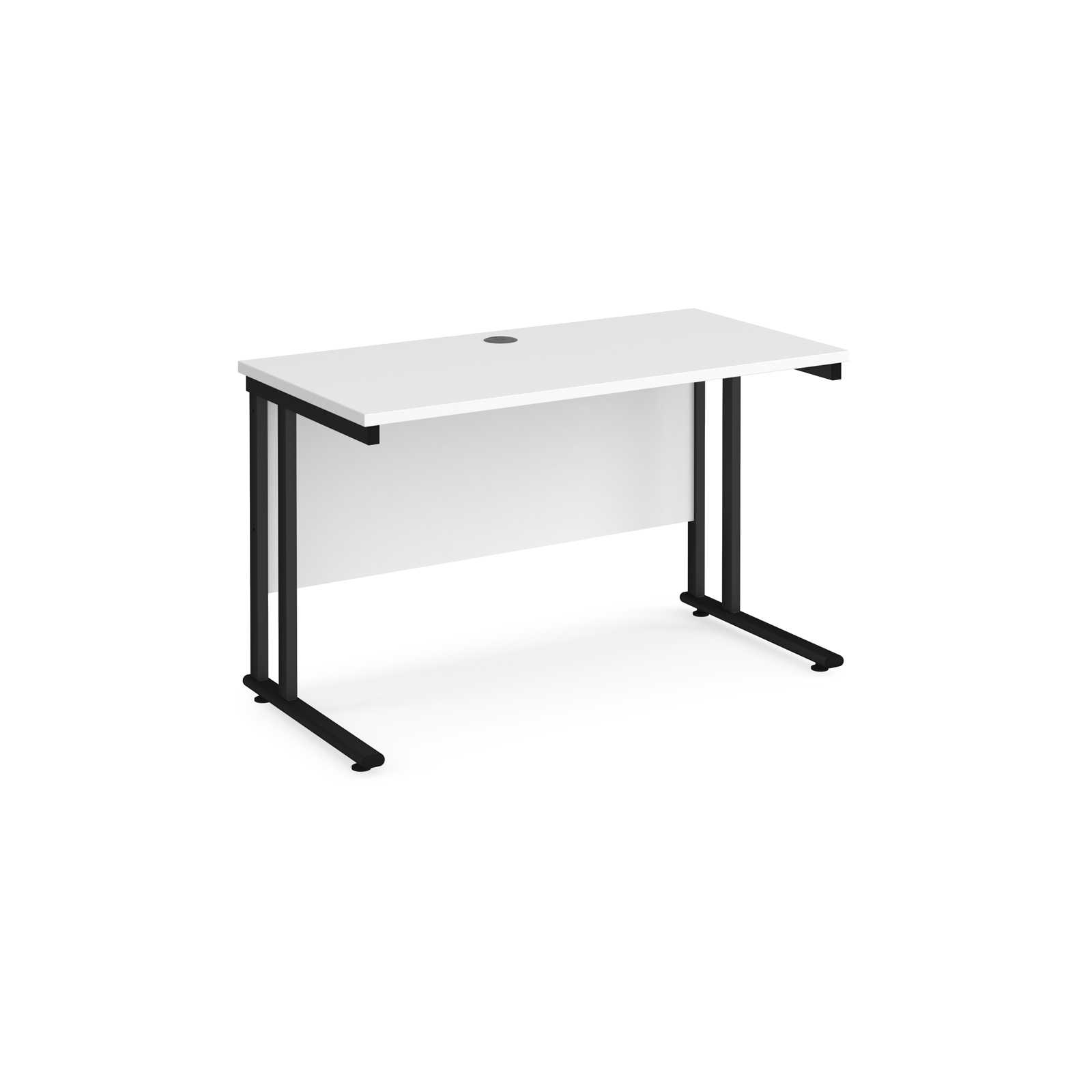 Maestro 25 straight desk – Cantilever leg frame – White