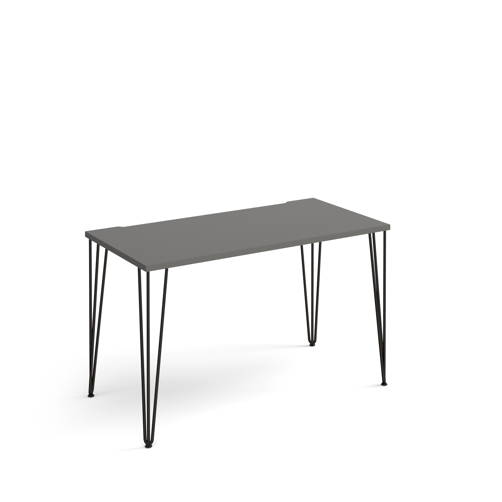 Tikal straight desk 1000mm x 600mm with hairpin legs – Onyx Grey