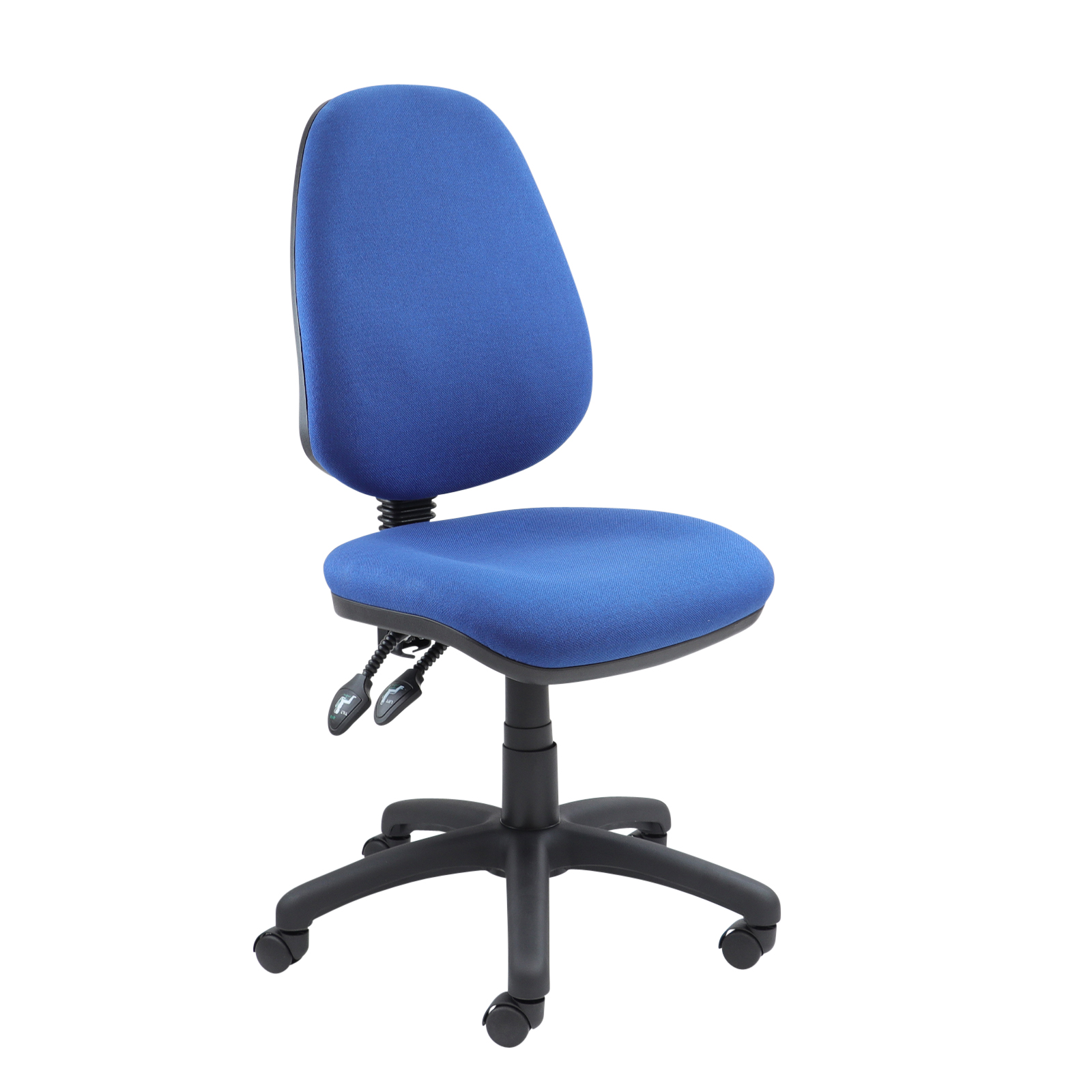 Vantage 100 2 lever PCB operators chair with no arms – Blue